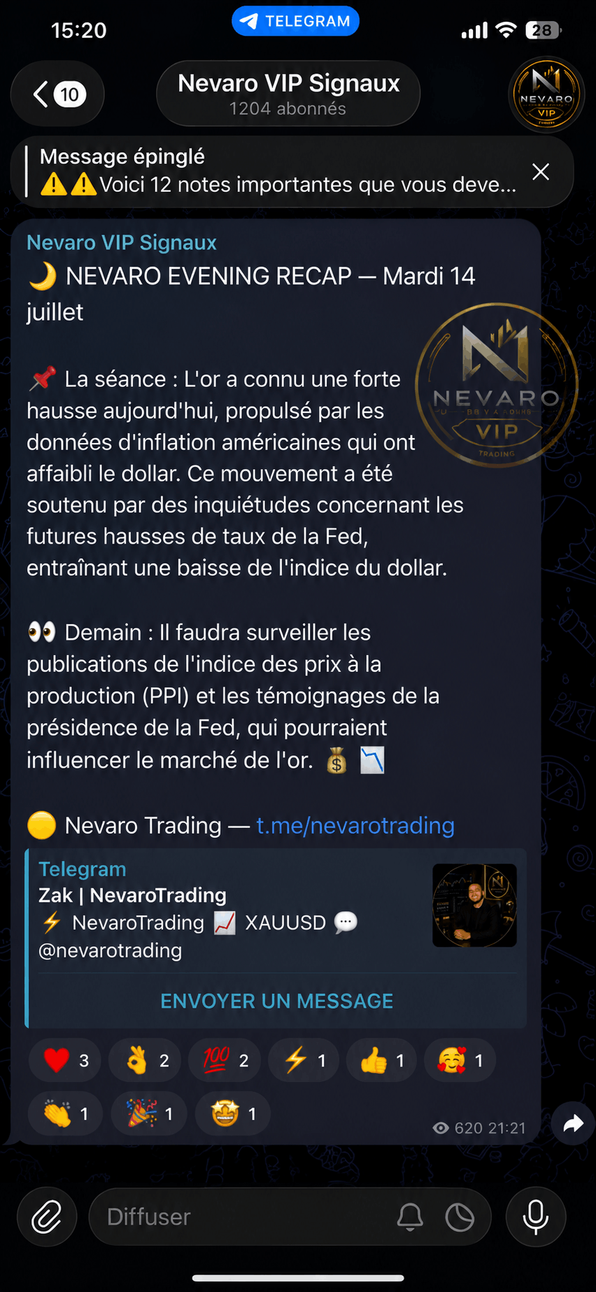 Evening Recap quotidien Nevaro Trading